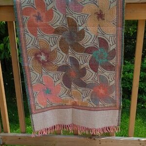 Floral Wool Scarf